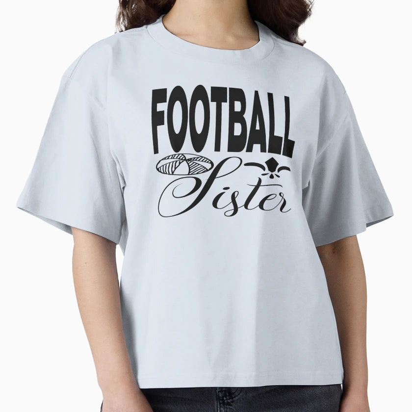Football Sister T-Shirt - Aesthetic Graphic for Adults - T-Shirt, Sweatshirt, Hoodie
