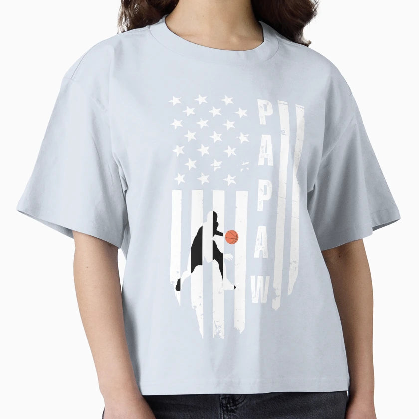 America Flag Proud Basketball Papaw T-Shirt - Unique Graphic for Adults - T-Shirt, Sweatshirt, Hoodie