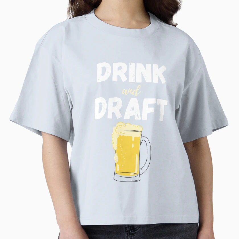 Drink And Draft Funny Fantasy Football T-Shirt - Novelty Apparel for Adults - T-Shirt, Sweatshirt, Hoodie