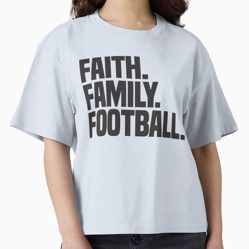Faith Family Football T-Shirt - Fun Novelty Design Men Women - T-Shirt, Sweatshirt, Hoodie
