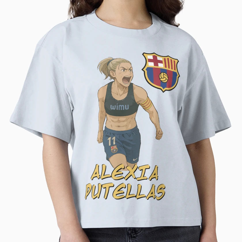 Alexia Putellas Manga Fc Barcelona T-Shirt - Custom Art Print Unisex - T-Shirt, Sweatshirt, Hoodie