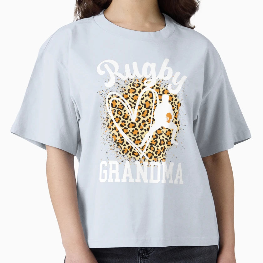 Rugby Grandma Heart Proud Rugby T-Shirt - Casual Everyday Wear for Adults - T-Shirt, Sweatshirt, Hoodie
