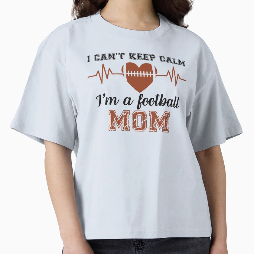 Football Mom Heartbeat Heart T-Shirt - Casual Everyday Wear Men Women - T-Shirt, Sweatshirt, Hoodie