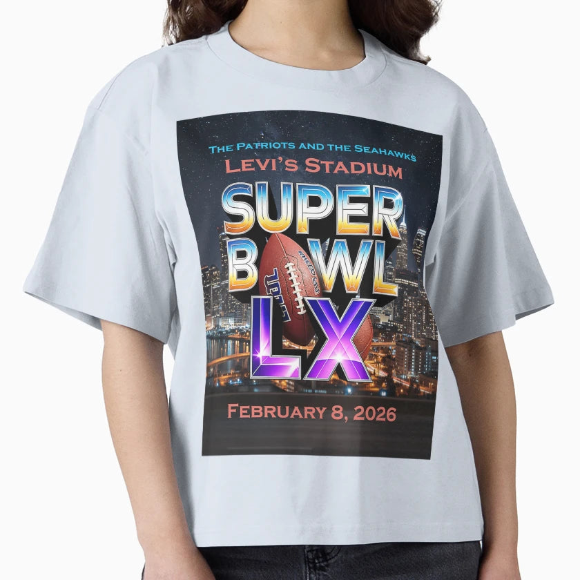 Super Bowl Lx Levis Stadium February T-Shirt - Custom Art Print Men Women - T-Shirt, Sweatshirt, Hoodie