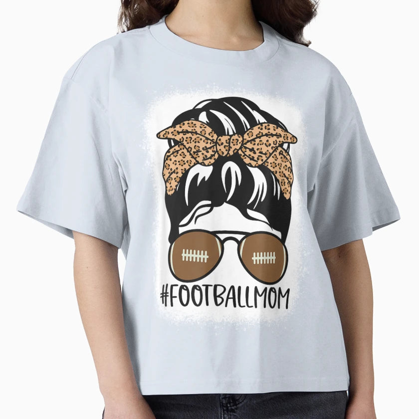 Bleached Football Mom Life Leopard T-Shirt - Streetwear Style Men Women - T-Shirt, Sweatshirt, Hoodie