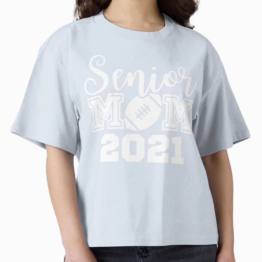 Football Senior Mom 2021 Funny Football T-Shirt - Novelty Apparel Unisex - T-Shirt, Sweatshirt, Hoodie