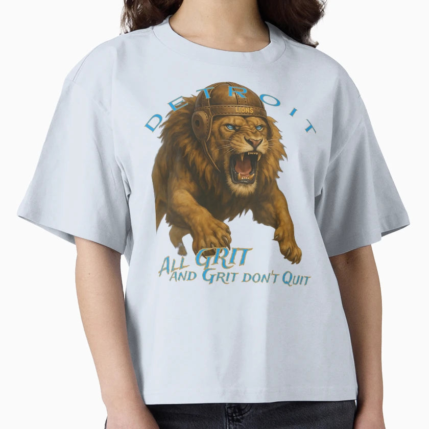 All Grit Detroit Lions T-Shirt - Fun Novelty Design Unisex - T-Shirt, Sweatshirt, Hoodie