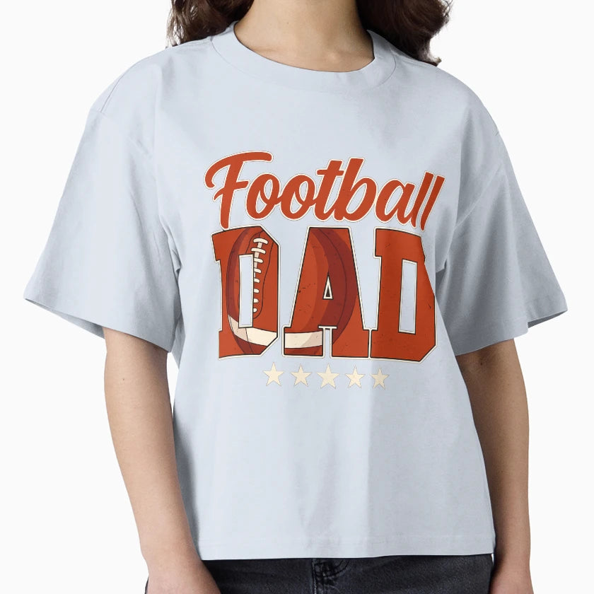 Football Dad Daddy Father Happy T-Shirt - Trendy Graphic for Adults - T-Shirt, Sweatshirt, Hoodie