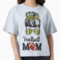 Football Mom Messy Bun T-Shirt - Casual Everyday Wear Men Women - T-Shirt, Sweatshirt, Hoodie