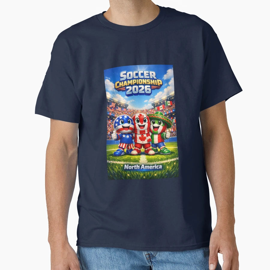 Soccer Championship 2026 North T-Shirt - Minimalist Print Men Women - T-Shirt, Sweatshirt, Hoodie