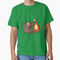 Campfire Sloth by SaradaBoru - Adult & Kids T-Shirts, Sweatshirts & Hoodies apparel design preview 1