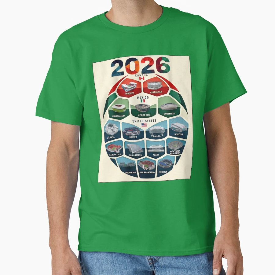 2026 North America Host Soccer T-Shirt - Aesthetic Graphic for Adults - T-Shirt, Sweatshirt, Hoodie