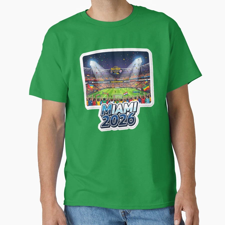 Miami 2026 Stadium Soccer T-Shirt - Graphic Print Unisex - T-Shirt, Sweatshirt, Hoodie