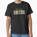 Proud Sister Leopard Text Family T-Shirt - Fun Novelty Design Men Women - T-Shirt, Sweatshirt, Hoodie