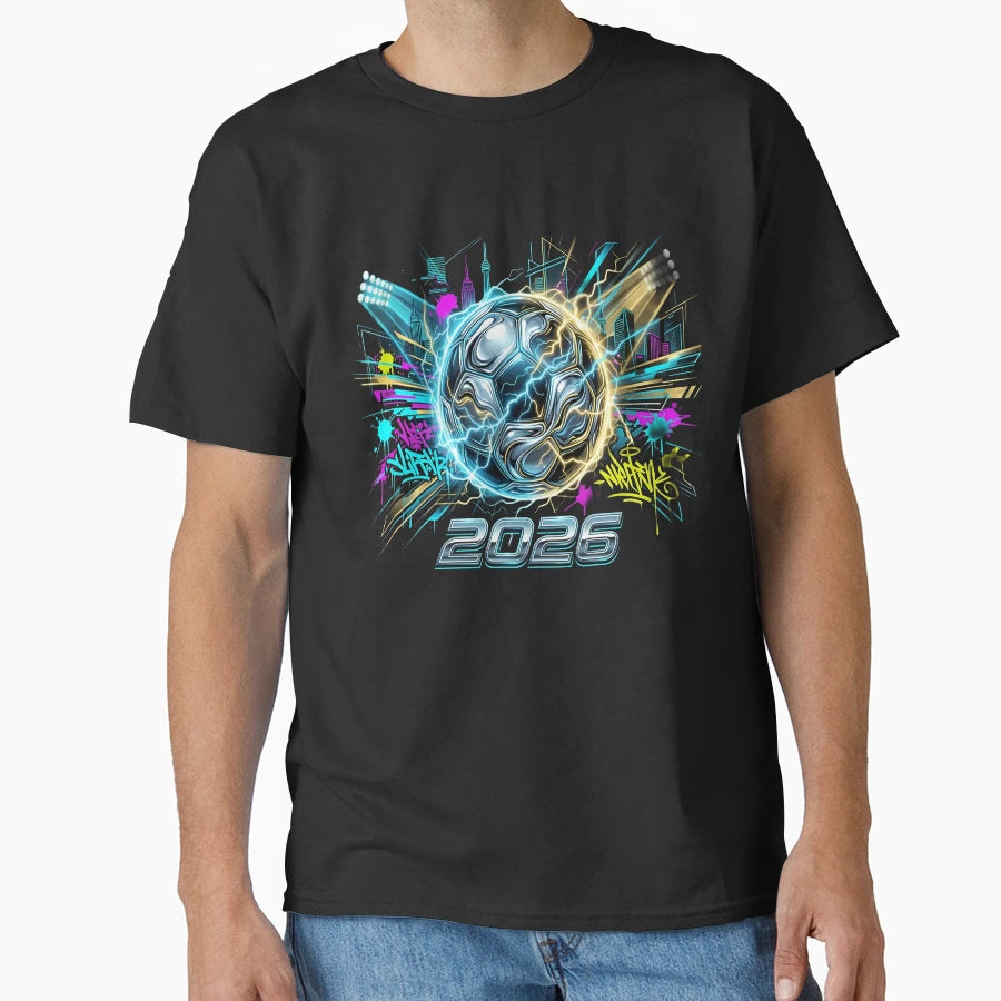 2026 Urban Soccer Elite Futuristic Neon T-Shirt - Custom Art Print Unisex - T-Shirt, Sweatshirt, Hoodie