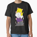 Nonbinary Pride Flag Kawaii Cats Cute LGBTQ Kitty for - Adult & Kids T-Shirts, Sweatshirts & Hoodies apparel design preview 1