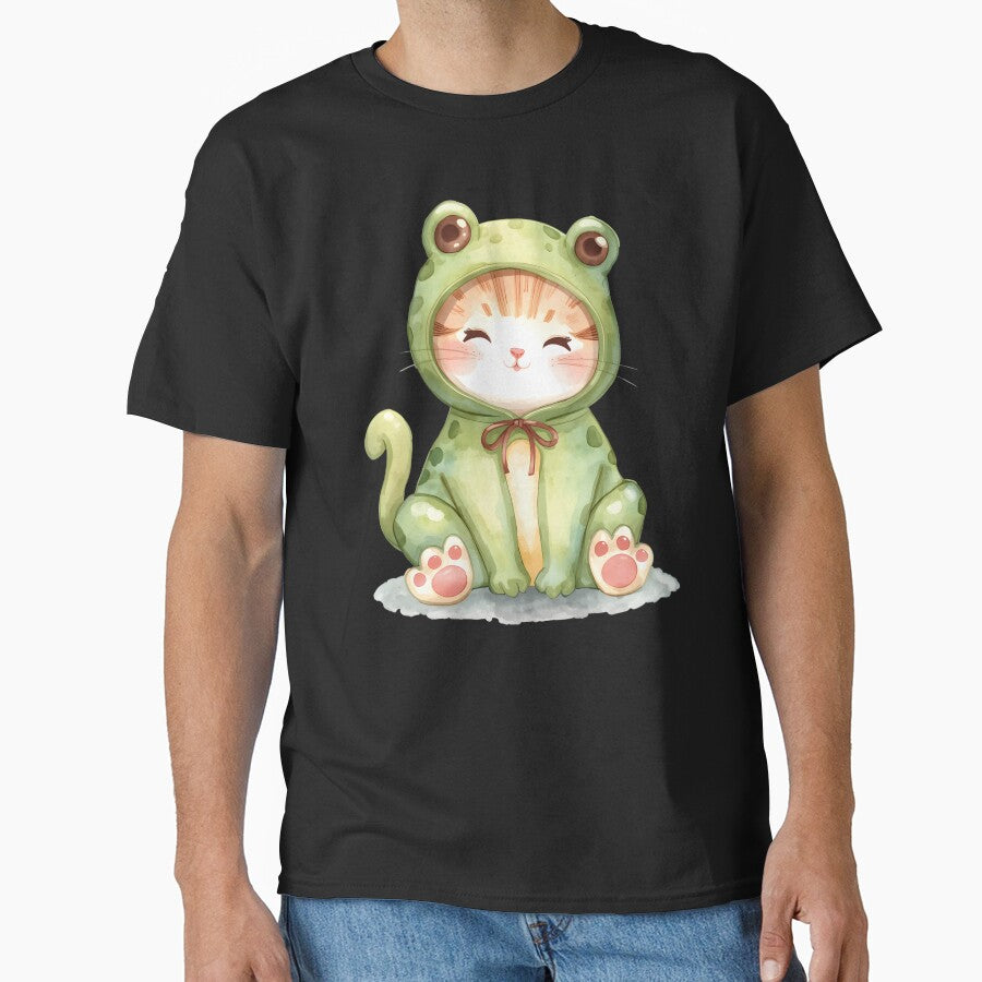 Cute little frog cat in kawaii style by uunaa - Adult & Kids T-Shirts, Sweatshirts & Hoodies apparel design preview 1