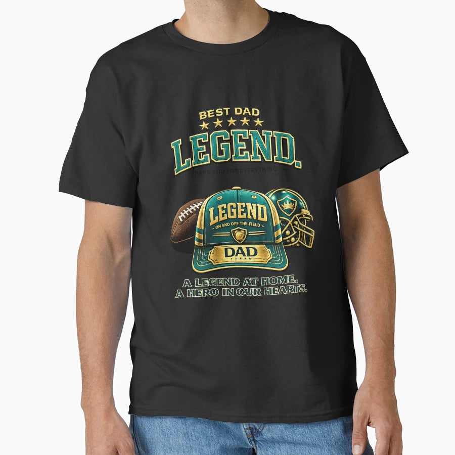 Dad Legend Teal Baseball Cap T-Shirt - Minimalist Print Men Women - T-Shirt, Sweatshirt, Hoodie