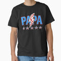 Papa Fathers Day American Flag 4Th T-Shirt - Custom Art Print Men Women - T-Shirt, Sweatshirt, Hoodie