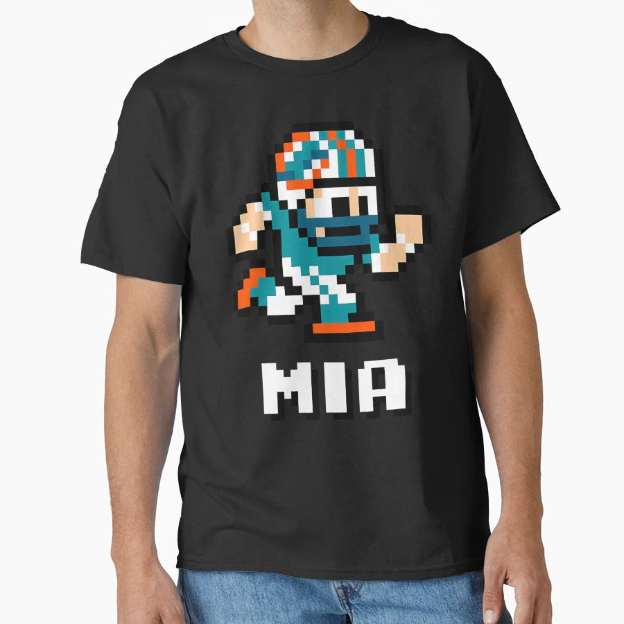Miami Dolphins Tecmo Super Bowl T-Shirt - Fun Novelty Design for Adults - T-Shirt, Sweatshirt, Hoodie