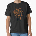 Paleolithic Shaman Drumming 1 Redstone by Symbologee - Adult & Kids T-Shirts, Sweatshirts & Hoodies apparel design preview 1