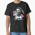 Cute Reaper Riding Unicorn by Kawaii-n-Spice - Adult & Kids T-Shirts, Sweatshirts & Hoodies apparel design preview 1