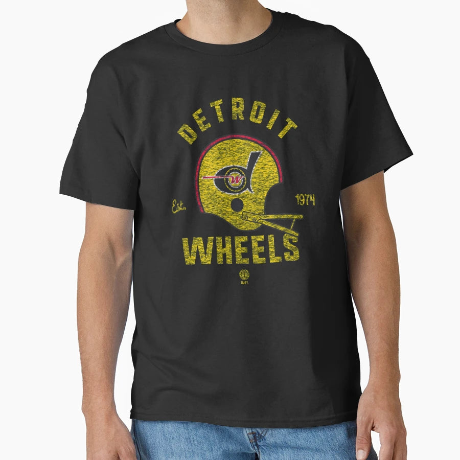 Defunct Series Detroit Wheels T-Shirt - Unique Graphic Men Women - T-Shirt, Sweatshirt, Hoodie