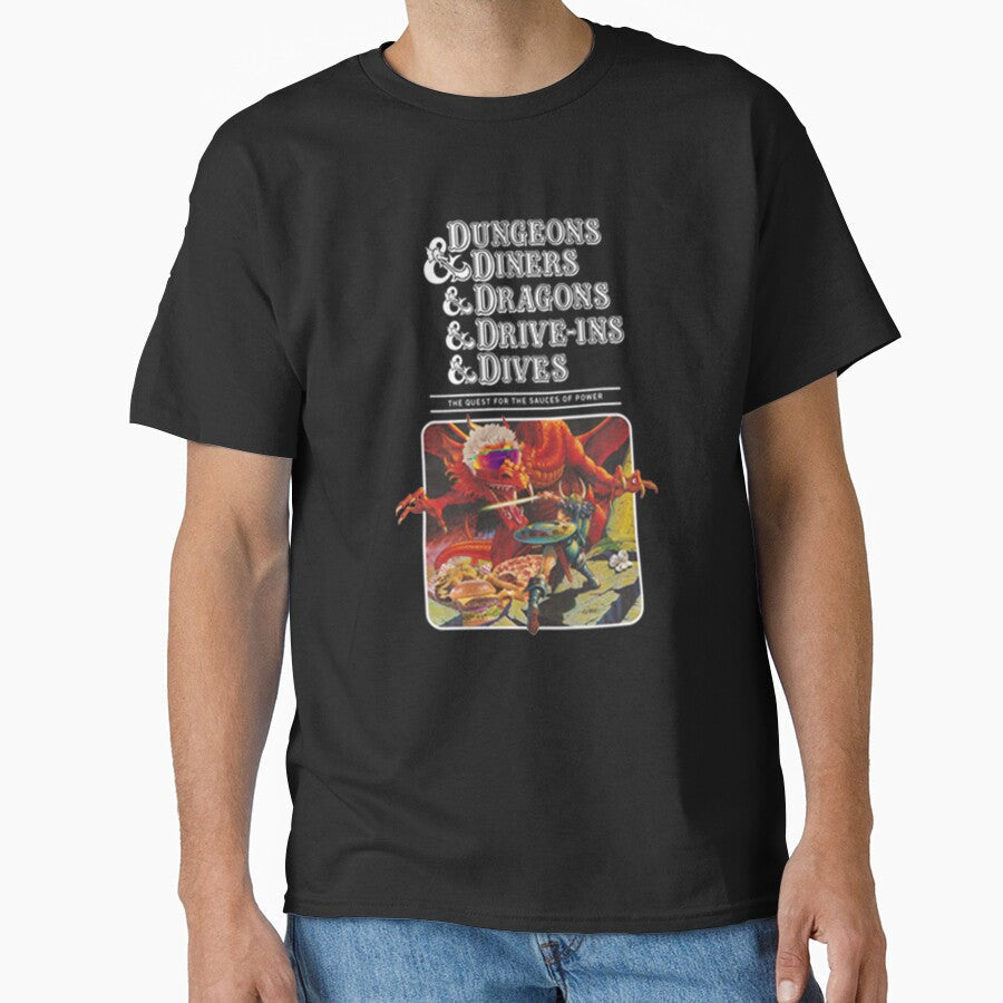 Dungeons Diners Dragons Drive-ins Dives by - Adult & Kids T-Shirts, Sweatshirts & Hoodies apparel design preview 1