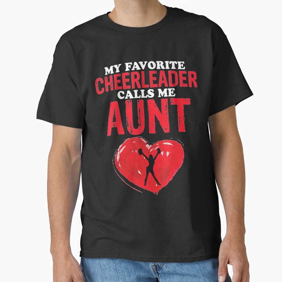 My Favorite Cheerleader Calls Me Mom T-Shirt - Graphic Print for Adults - T-Shirt, Sweatshirt, Hoodie