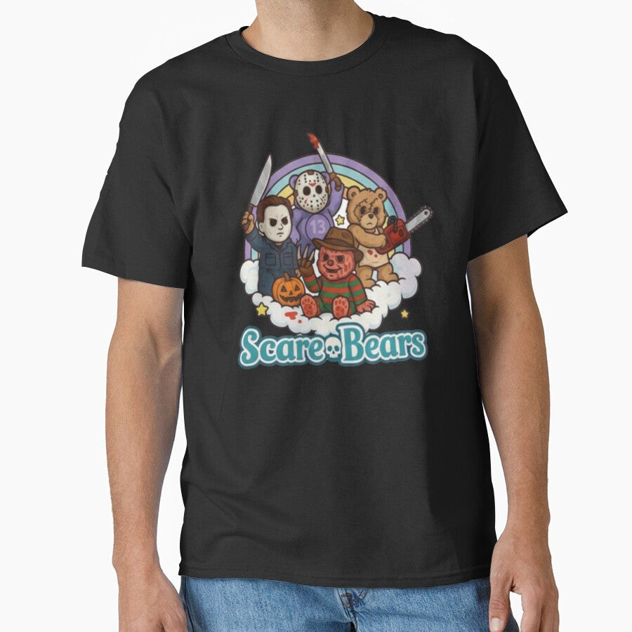 Scare Bears Horror Movie Characters by Valascanza - Adult & Kids T-Shirts, Sweatshirts & Hoodies apparel design preview 1