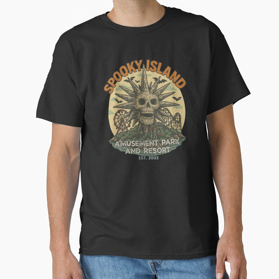 Spooky Resort disco skull retro halloween by - Adult & Kids T-Shirts, Sweatshirts & Hoodies apparel design preview 1