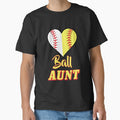 Softball Baseball Aunt Outfit Sport Fan T-Shirt - Graphic Print for Adults - T-Shirt, Sweatshirt, Hoodie