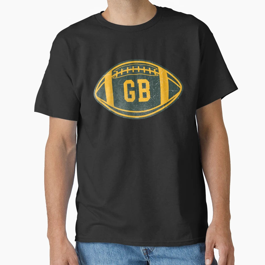Green Bay Throwback Football T-Shirt - Fun Novelty Design Unisex - T-Shirt, Sweatshirt, Hoodie