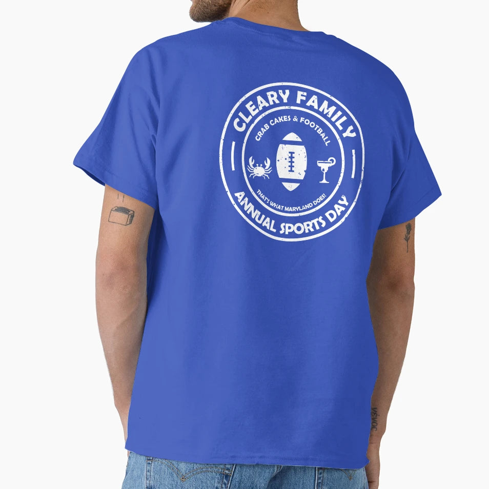 Cleary Family Football T-Shirt - Custom Art Print Unisex - T-Shirt, Sweatshirt, Hoodie