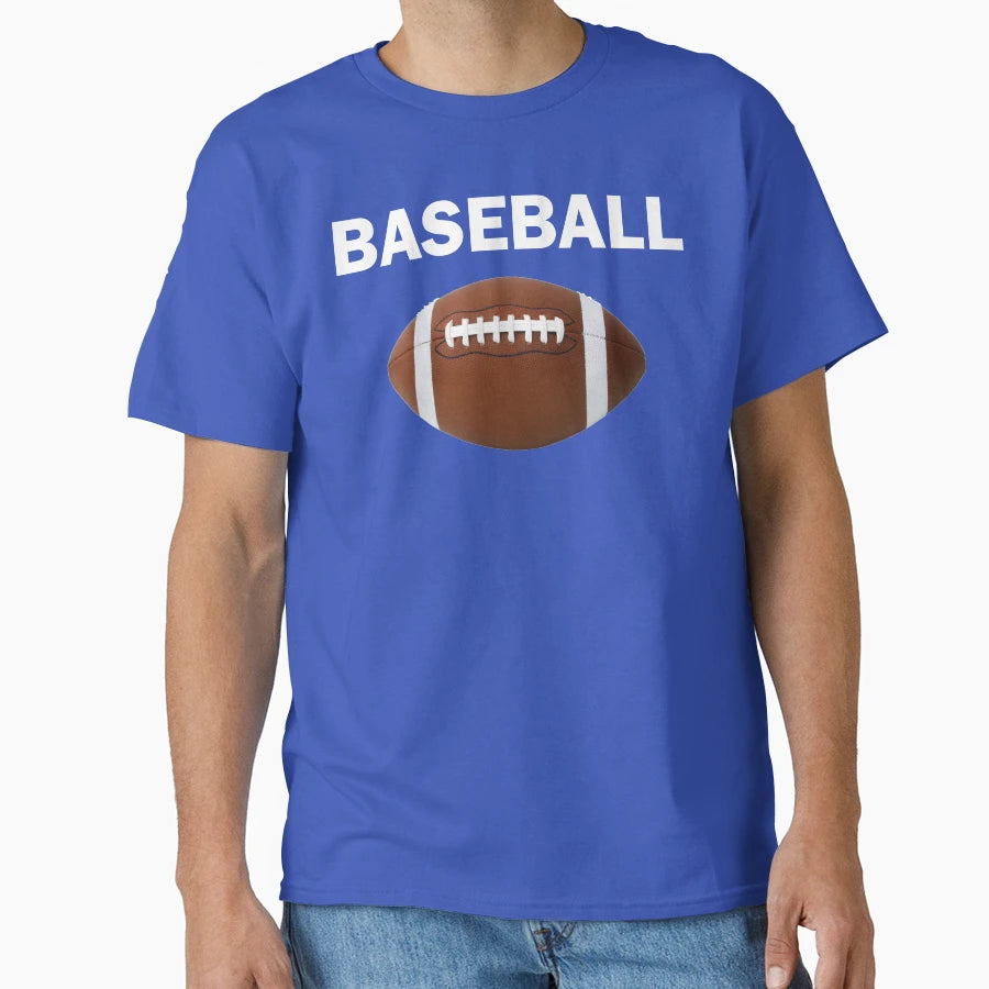 Baseball Football T-Shirt - Fun Novelty Design for Adults - T-Shirt, Sweatshirt, Hoodie