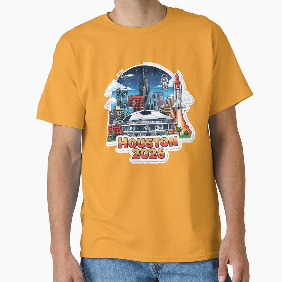 Houston 2026 Space City Soccer T-Shirt - Casual Everyday Wear Unisex - T-Shirt, Sweatshirt, Hoodie