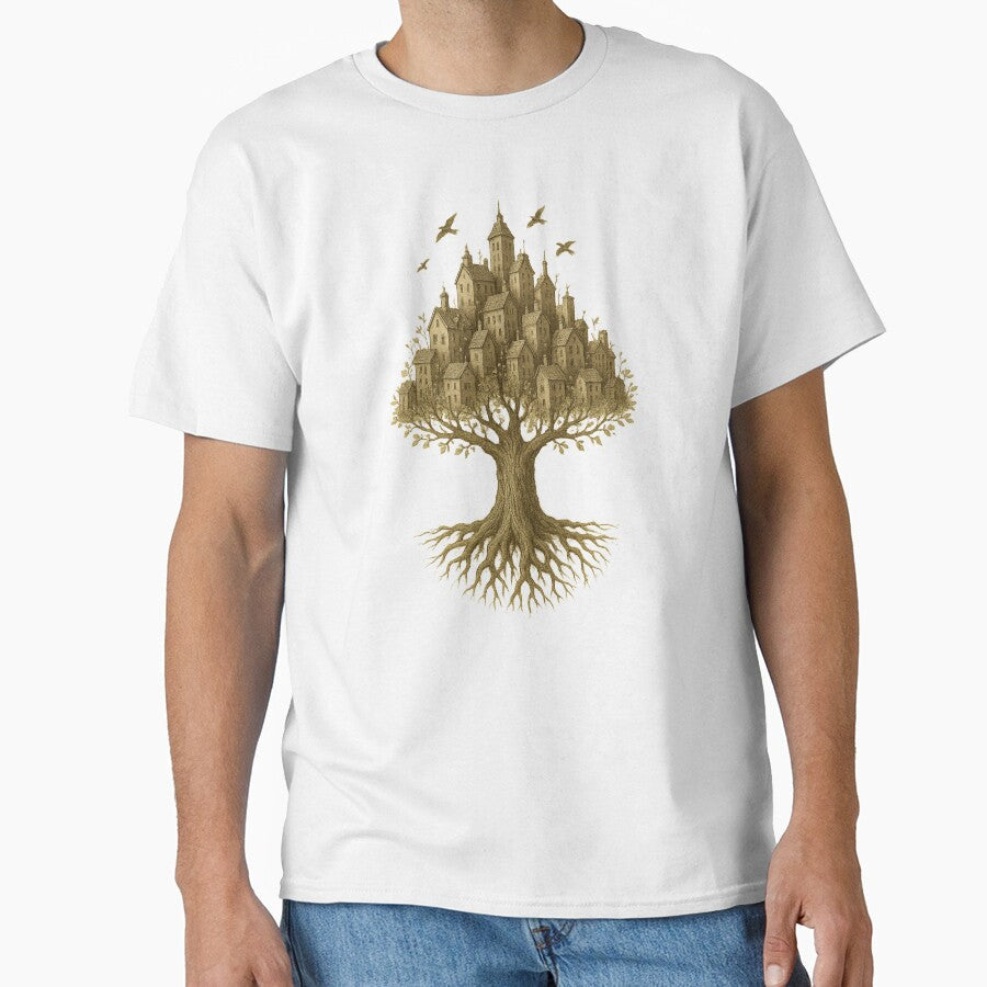 Urban Nature Fusion by Paninides - Adult & Kids T-Shirts, Sweatshirts & Hoodies apparel design preview 1