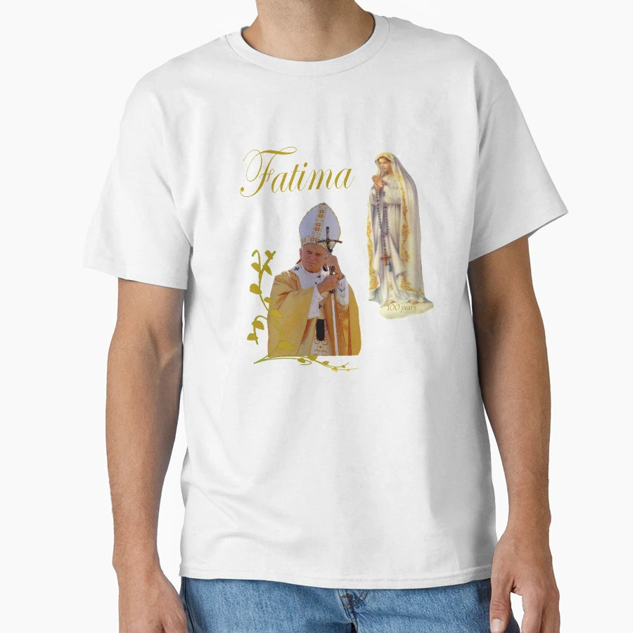 Fatima Virgin Mary John Paul Ii T-Shirt - Novelty Apparel Men Women - T-Shirt, Sweatshirt, Hoodie