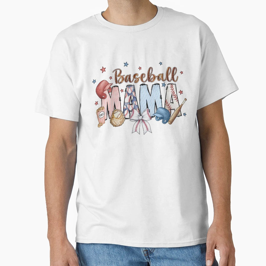 Baseball Mama T-Shirt - Graphic Print Men Women - T-Shirt, Sweatshirt, Hoodie