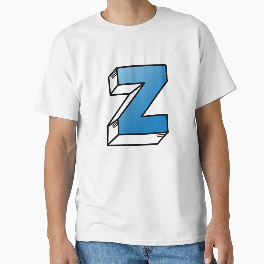Letter Z Blue T-Shirt - Casual Everyday Wear Men Women - T-Shirt, Sweatshirt, Hoodie