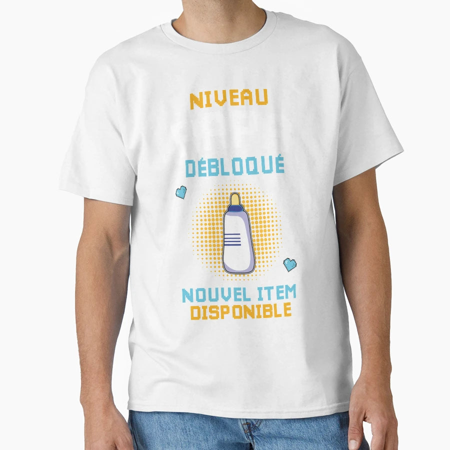 Niveau Papa D Bloqu Annonce Grossesse T-Shirt - Aesthetic Graphic Unisex - T-Shirt, Sweatshirt, Hoodie