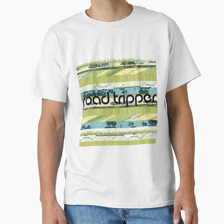 "Road Tripper" in Blues and Greens by TabbysShop - Adult & Kids T-Shirts, Sweatshirts & Hoodies apparel design preview 1