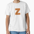 Z Letter Sewn College Usa Leather T-Shirt - Trendy Graphic for Adults - T-Shirt, Sweatshirt, Hoodie
