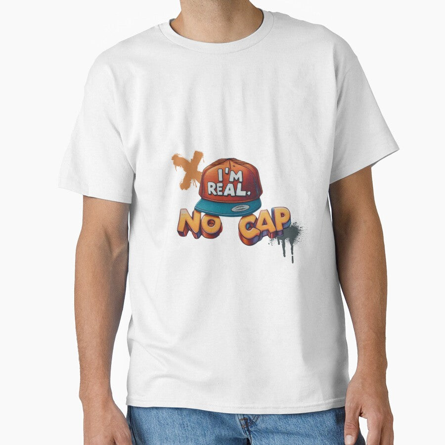 I'm real, no cap urban graffiti design by - Adult & Kids T-Shirts, Sweatshirts & Hoodies apparel design preview 1