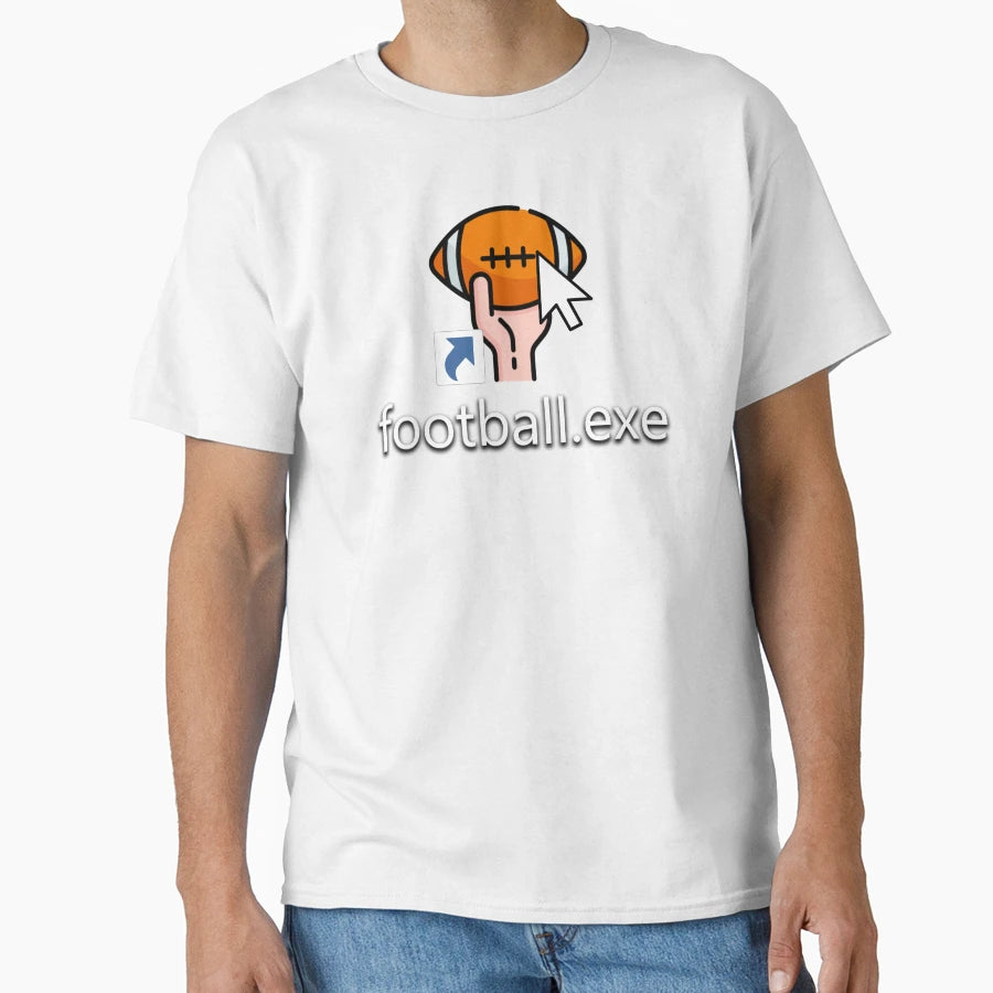 Football Exe Desktop Shortcut Pointer T-Shirt - Aesthetic Graphic Unisex - T-Shirt, Sweatshirt, Hoodie
