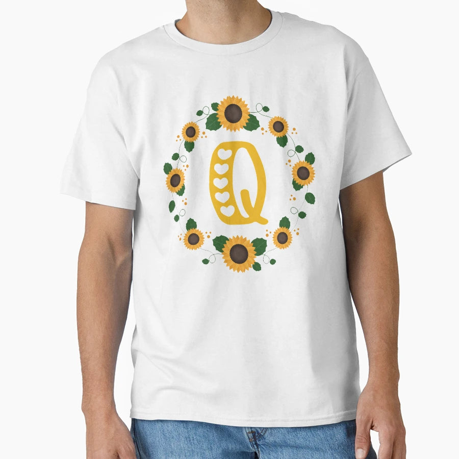 Monogram Letter Q T-Shirt - Graphic Print Men Women - T-Shirt, Sweatshirt, Hoodie