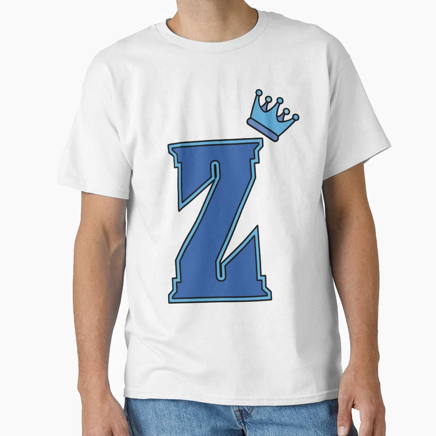 Blue Letter Z T-Shirt - Graphic Print Men Women - T-Shirt, Sweatshirt, Hoodie