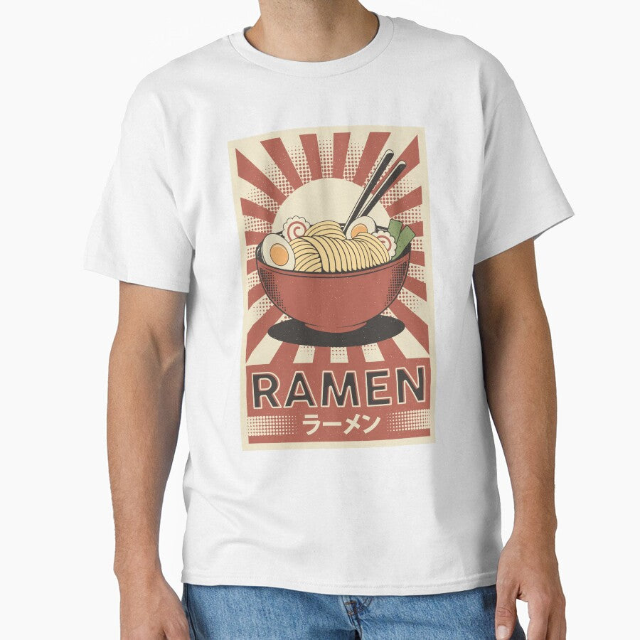 Retro Vintage Japanese Ramen Poster by nomu-nomu - Adult & Kids T-Shirts, Sweatshirts & Hoodies apparel design preview 1