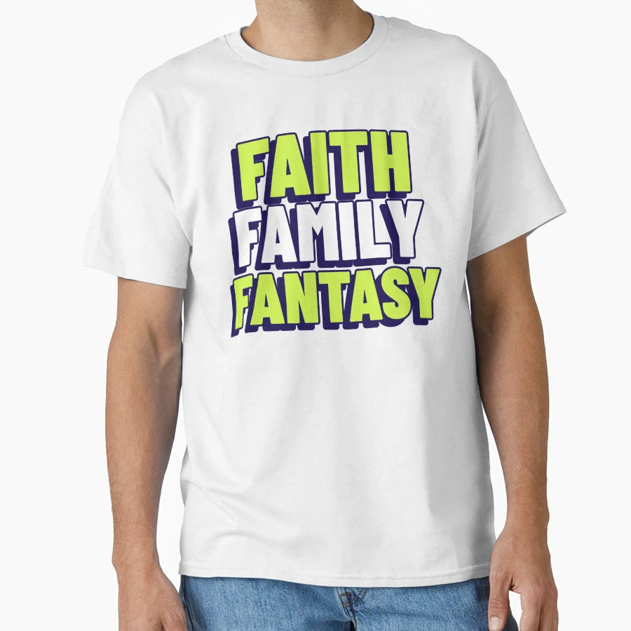 Faith Family Fantasy Green White T-Shirt - Streetwear Style Men Women - T-Shirt, Sweatshirt, Hoodie