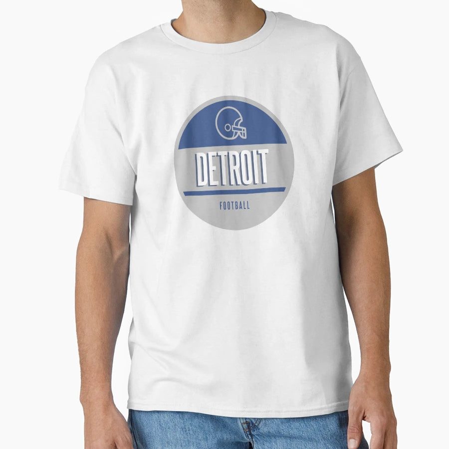 Detroit Football T-Shirt - Custom Art Print Unisex - T-Shirt, Sweatshirt, Hoodie